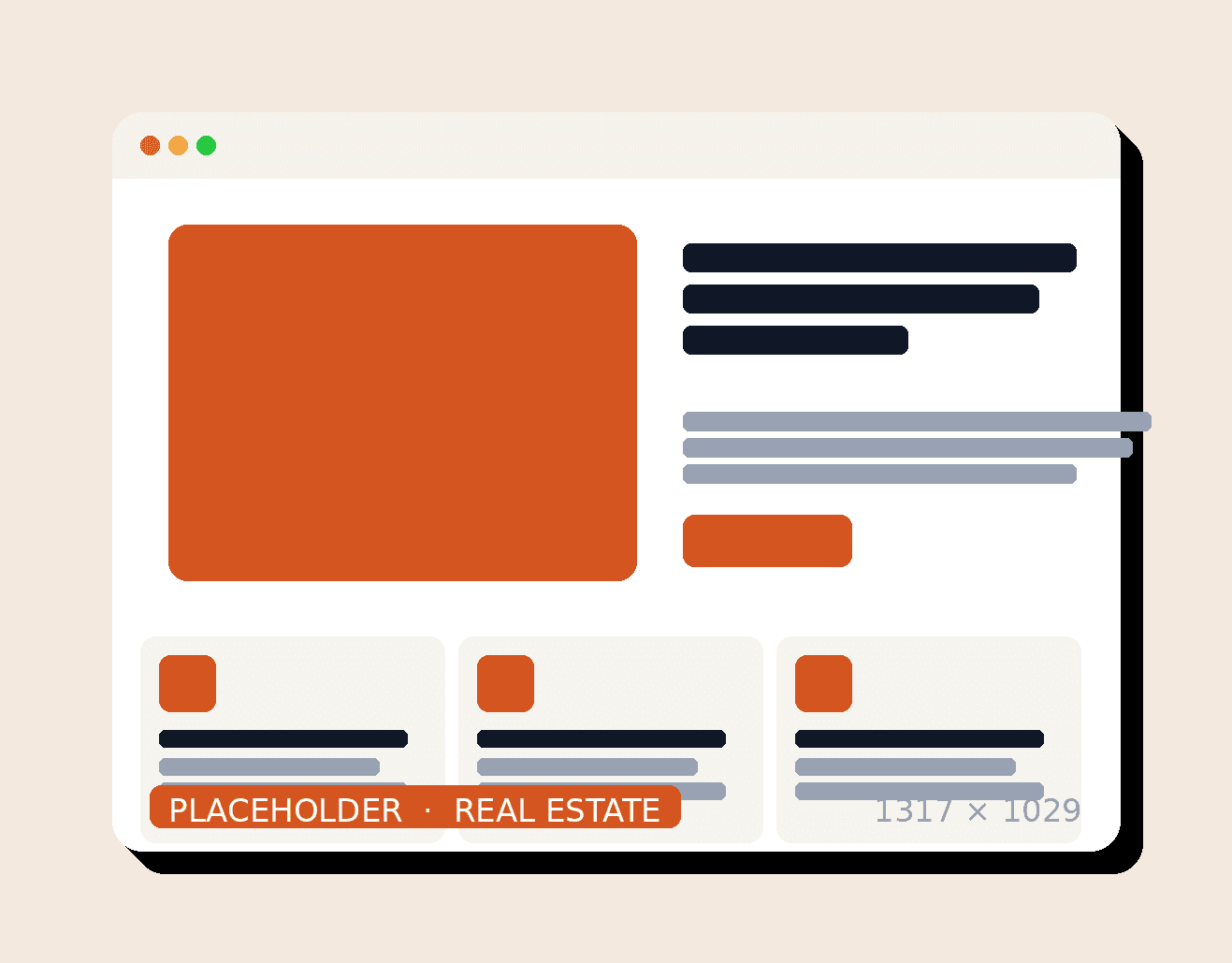 Real Estate website mockup