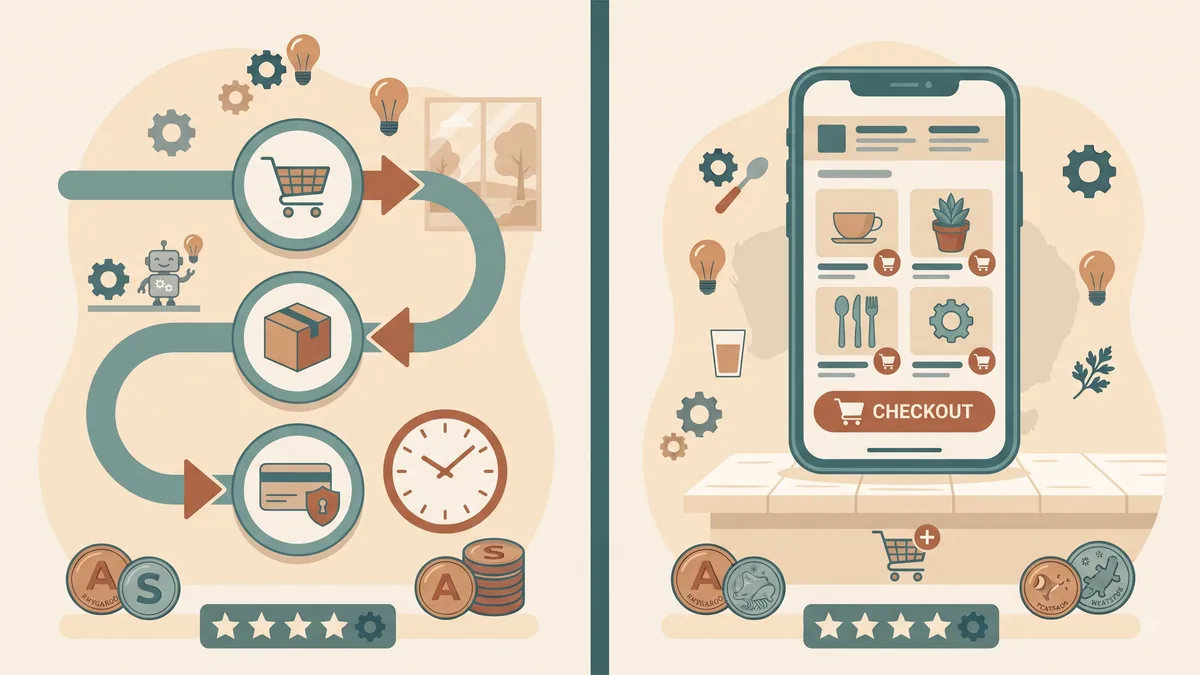 Online store product grid with cart and secure payment checkout